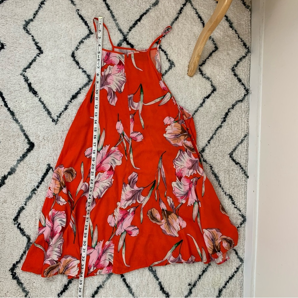 ✨5 FOR $25✨ Minkpink Orange Floral Swing dress - Picture 5 of 6